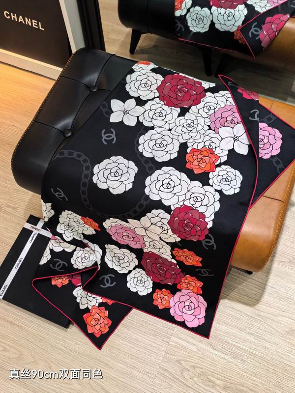 Chanel silk Scarf 90X90cm E091824